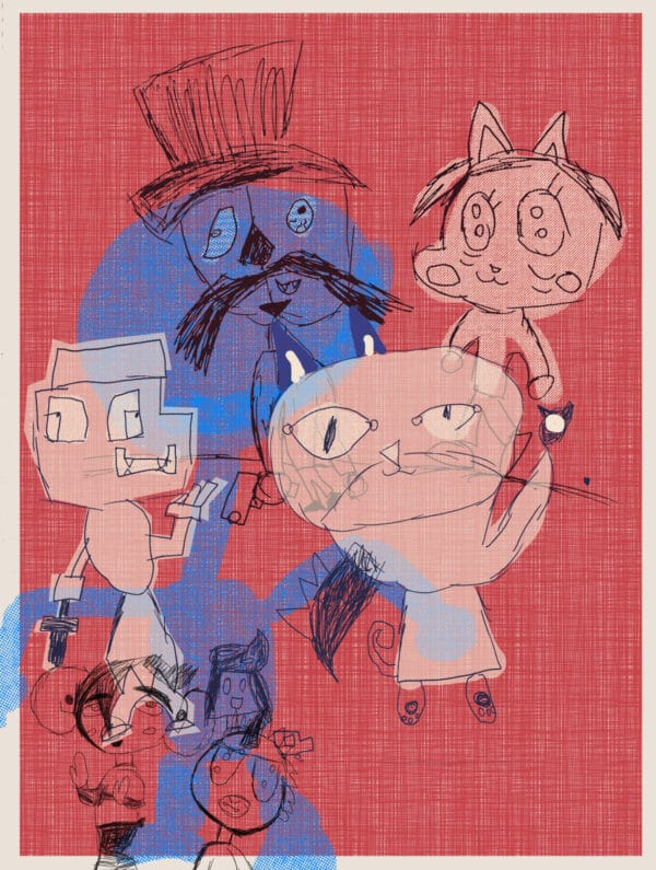 Dancing, Original Artwork by Joey Antarctica